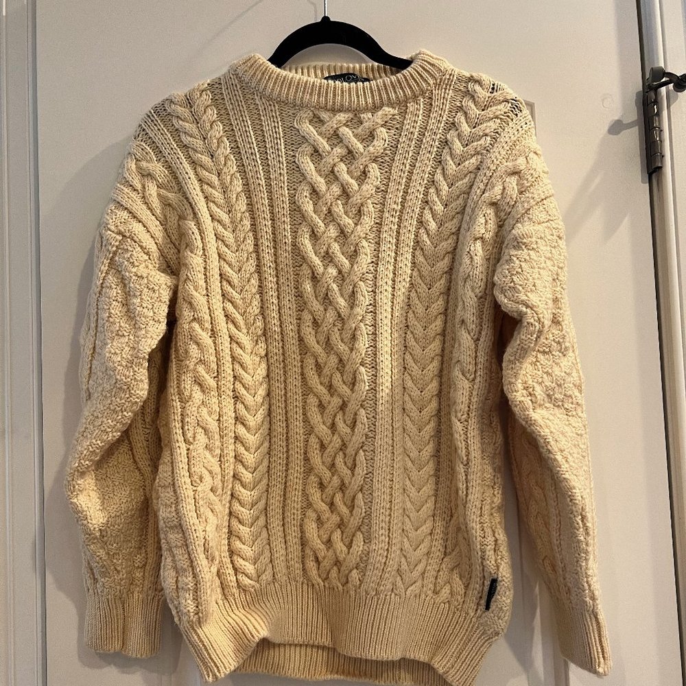 100% British Wool Fisherman Knit Sweater